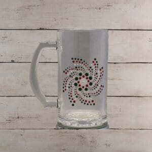 Glass mug-christmas inspired spiral