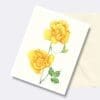 Golden Yellow Roses Floral Art Greeting Card