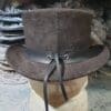 Gothic Skeleton Skull Star Suede Leather Top Hat - Image 11