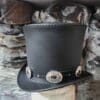 Guns N Roses Guitarist Inspired Black Leather Top Hat - Image 3