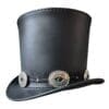 Guns N Roses Guitarist Inspired Black Leather Top Hat - Image 2