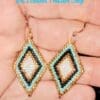 Handmade Diamond Shaped Earrings 3