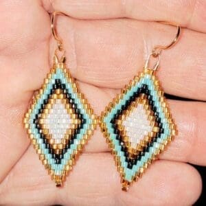 Handmade Diamond Shaped Earrings