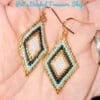 Handmade Diamond Shaped Earrings 4