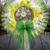 Handmade Green and White Easter Wreath - Image 3