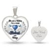 I'm a Wife to a Husband with Wings -Personalized Memorial Necklace for Wife - Image 5