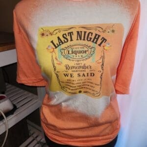 Last Night Country Music Bleached Tee 2