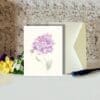 Lilac Rose Floral Art Greeting Card - Image 2