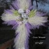 Stunning Handmade Lilac and White Cross Wreath - Image 2