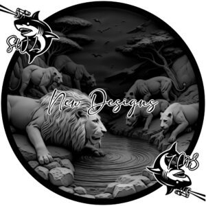 Lions watering hole depth design and stl