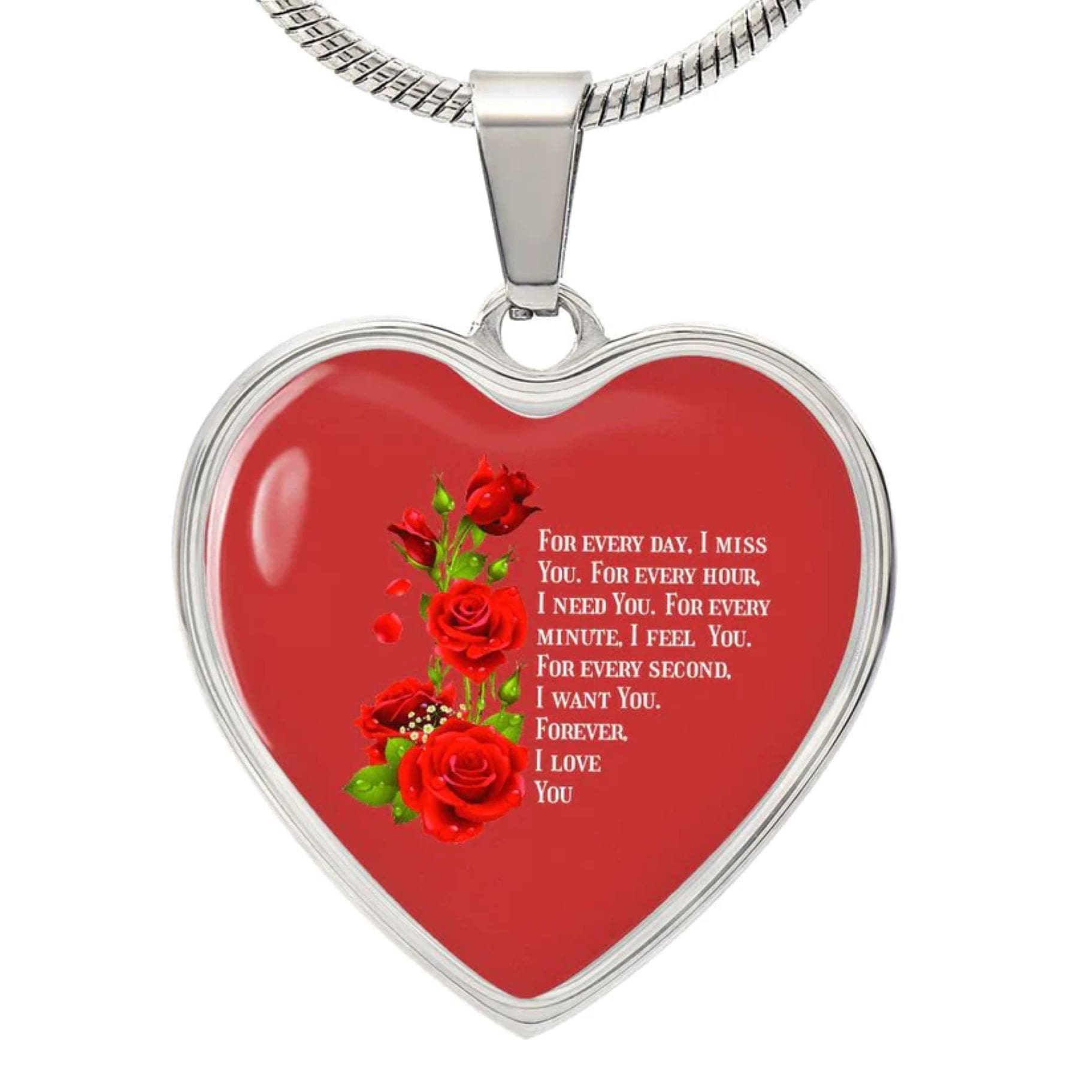 Luxury heart pendant necklace forever i love you Heart pendant necklace forever i love you