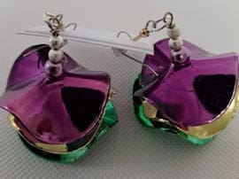 Playful mardi gras earrings Playful mardi gras earrings