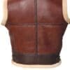 Men's Brown Shearling Leather Vest - Image 4