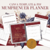 Mompreneur Planner, Business & Life Organizer, Printable Weekly Monthly Planner, Canva Template, Small Business Tracker, Social Media - BP44