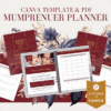Mompreneur Planner, Business & Life Organizer, Printable Weekly Monthly Planner, Canva Template, Small Business Tracker, Social Media - BP44