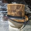 Native Indian Head Band Leather Top Hat - Image 5