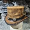 Native Indian Head Band Leather Top Hat - Image 2