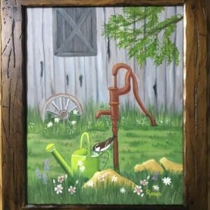 Water Pump original Oil Painting