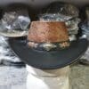 Outback Snake Textured Black Leather Cowboy Hat - Image 3