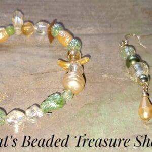 Pastel Beaded Bracelet and Earring Set 