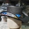 Patriotic Eagle Black Leather Cowboy Hat - Image 4