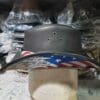Patriotic Eagle Black Leather Cowboy Hat - Image 5