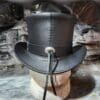 Peacekeeper Black Leather Top Hat - Image 6