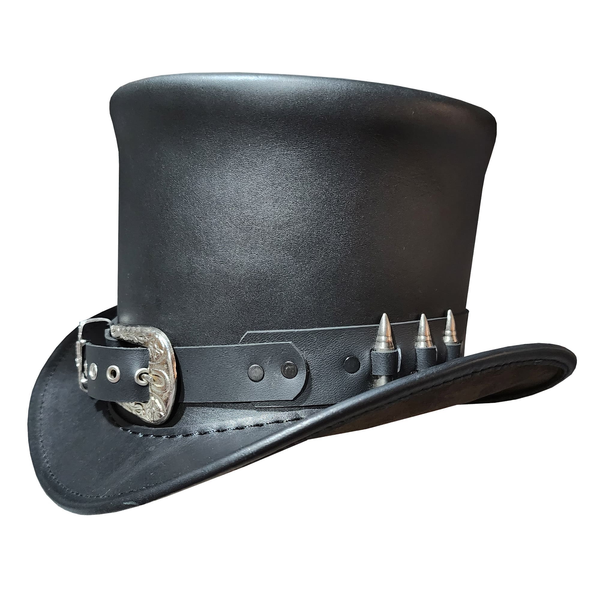 Peacekeeper black leather top hat Peacekeeper black leather top hat