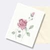 Petite Rose Buds Floral Art Greeting Card