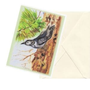 Pine Bird 2 Watercolor Nature