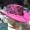 Pink Leather Western Cowgirl Hat - Image 5
