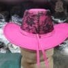 Pink Leather Western Cowgirl Hat - Image 6