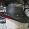 Pirate Black Leather Hat - Image 5