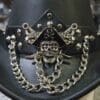 Pirate Black Leather Hat - Image 7