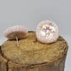 Pretty Pink Hand Beaded Stud Earrings