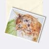 Princess Outdoors Cat Watercolor Art Greeting Card - Image 2