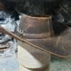 Ranch Cowboy Crazy Horse Leather Hat - Image 5