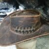 Ranch Cowboy Crazy Horse Leather Hat - Image 3