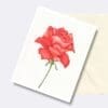 Red Rose Floral Art Greeting Card