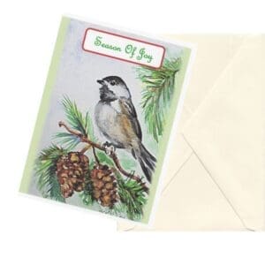 Retro Season of Joy Chickadee