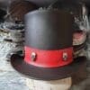 Ringmaster Brown Leather Top Hat - Image 4