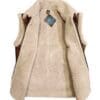Men's Brown Shearling Leather Vest - Image 6