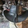 Shield Rivet Band Black Leather Cowboy Hat - Image 6