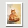 Spring Beckons Cat Animal Art Mini Print - Image 2