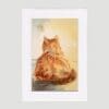 Spring Beckons Cat Animal Art Mini Print - Image 3