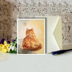 Spring Beckons Cat Nature Art