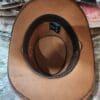 Stag Hunter's Brown Leather Cowboy Hat - Image 7
