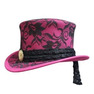 Steampunk black crusty band pink