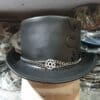 Steampunk Clock Gear Leather Top Hat - Image 3