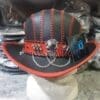 Steampunk Gothic Bowler Leather Top Hat - Image 3